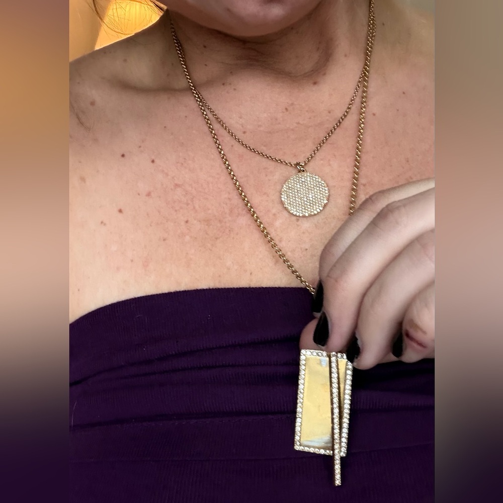 J.crew Elegant Gold and Silver Layered Necklace Set